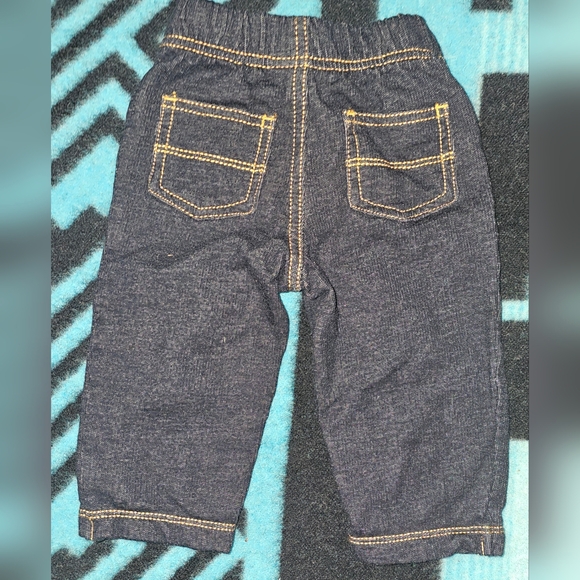 Carter Baby Faux Denim Pull On Jogger Sweatpants - Picture 3 of 4
